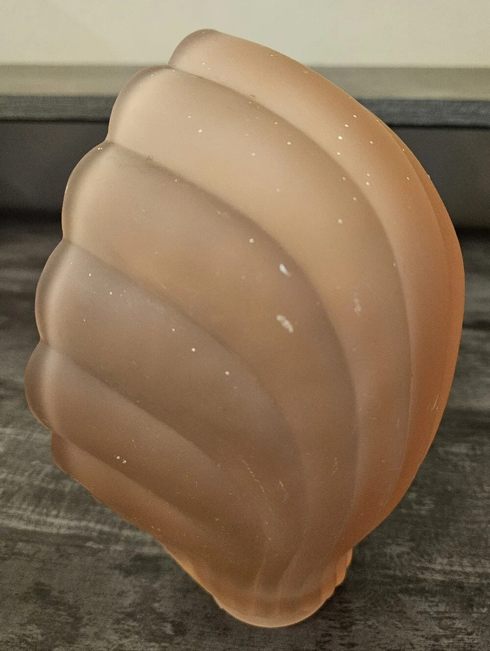 Vintage Art Deco Style PINK SATIN GLASS Slip Shades Sconces- Set Of 2